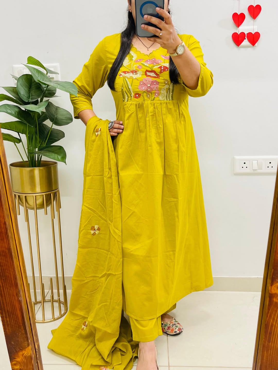 Jaipur Bandhej Yellow Embroidered Kurta Set With Dupatta – Festive Ethnic Wear